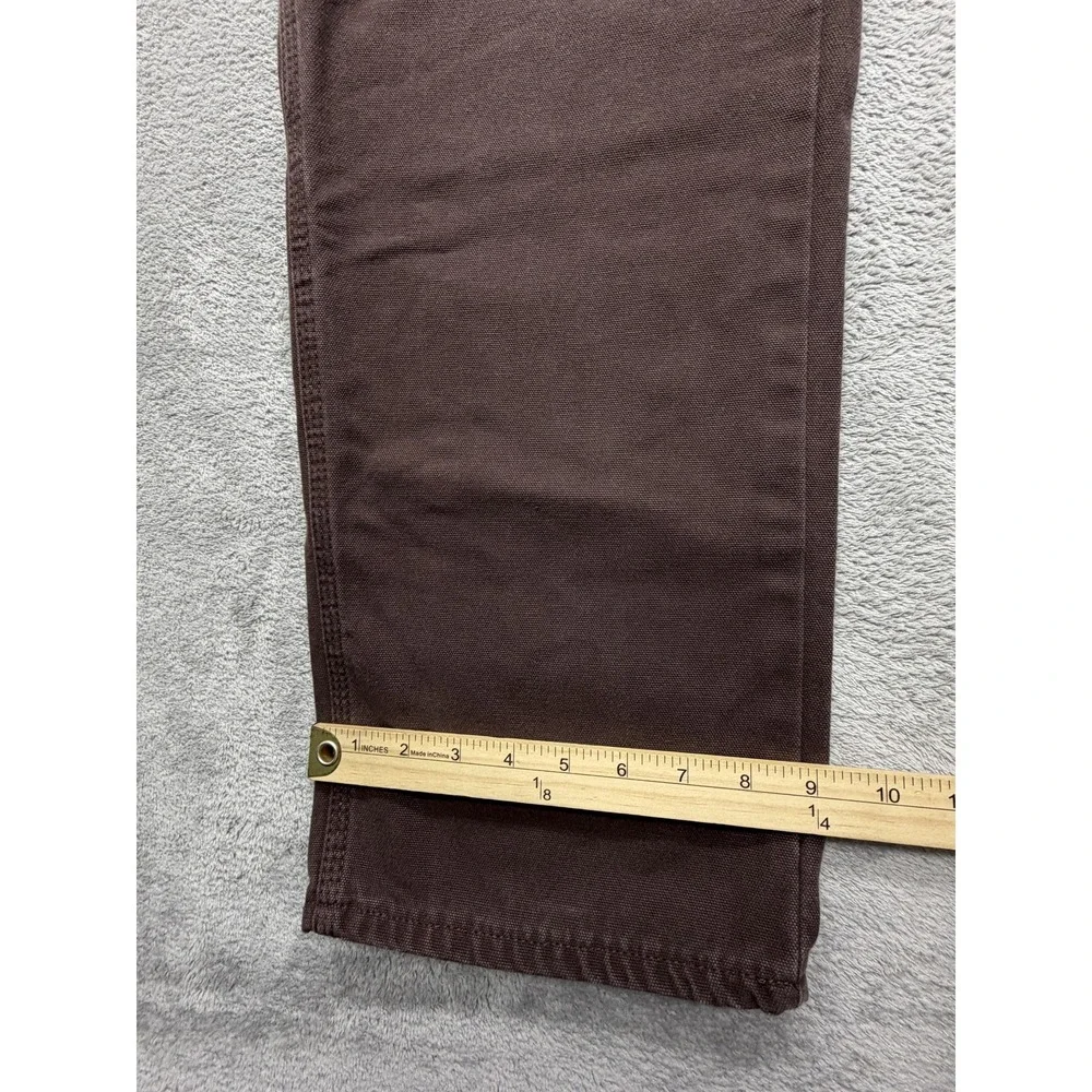Dickies Pants Mens Measured 34x29 Brown Carpenter Relaxed Fit Canvas Pockets